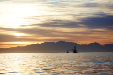 günbatımı üzerinde deniz Güney Afrika