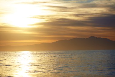 günbatımı üzerinde deniz Güney Afrika