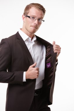 gözlük yakışıklı işadamı