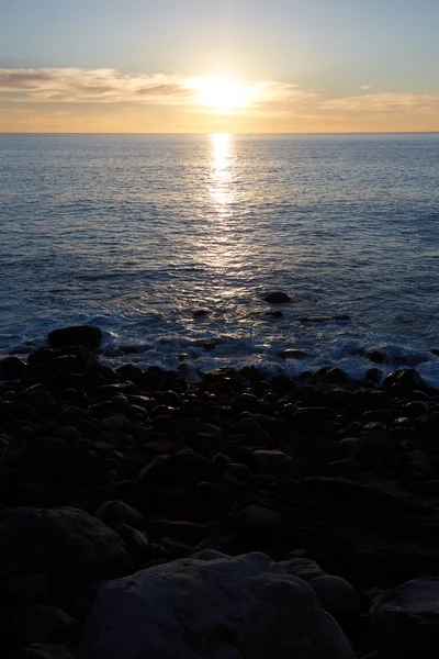 Por do sol sobre o mar na África do Sul — Fotografia de Stock