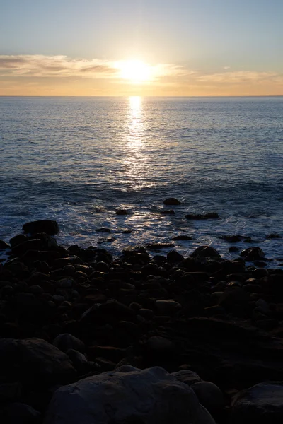 Por do sol sobre o mar na África do Sul — Fotografia de Stock