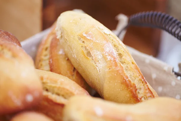 Bollería fresca, baguette — Foto de Stock