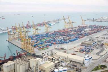 Kargo liman Barselona görünümünü