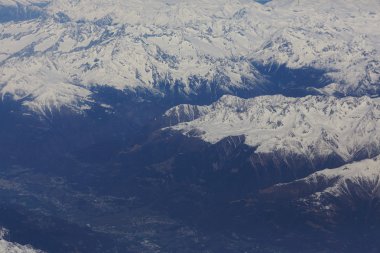 uçaktan dağlara görüntülemek