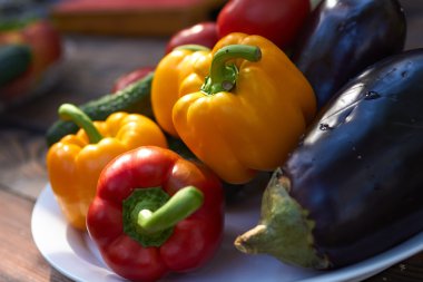 biber, patlıcan, salatalık