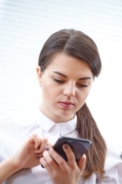 iş kadını ile mobil mobil ofis 