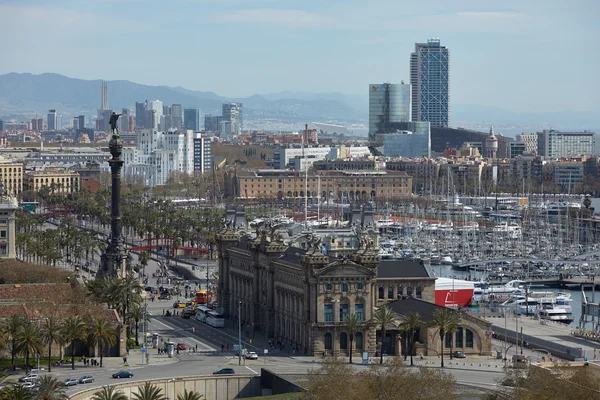 Widok na miasto Barcelona — Zdjęcie stockowe