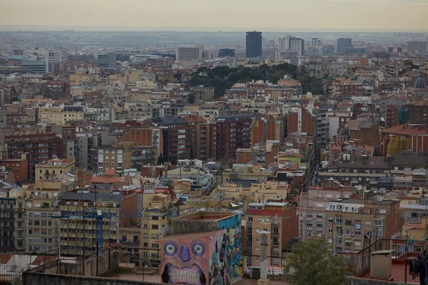 バルセロナ市の航空写真 — ストック写真
