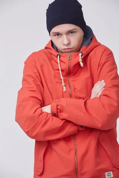 Knappe jongen in sportieve jas — Stockfoto