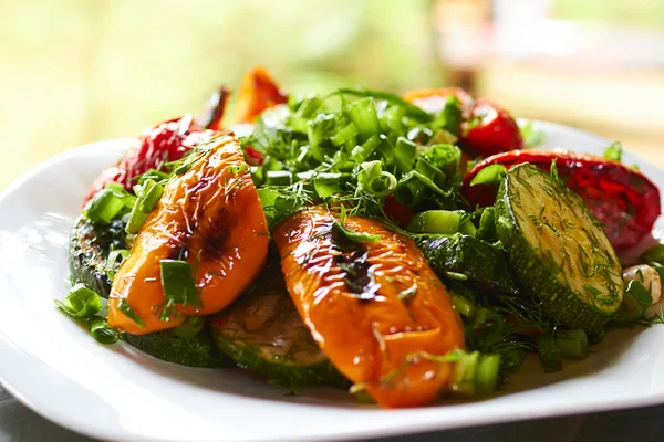 Gericht mit gegrillten Paprika — Stockfoto