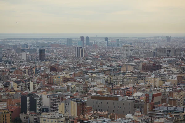 Utsikt över Barcelona från toppen — Stockfoto