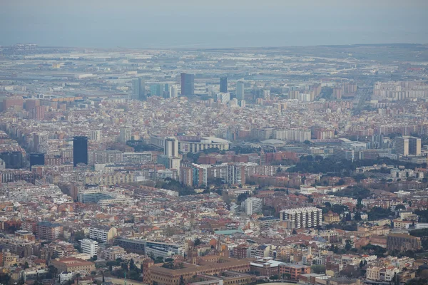 Utsikt över Barcelona från toppen — Stockfoto