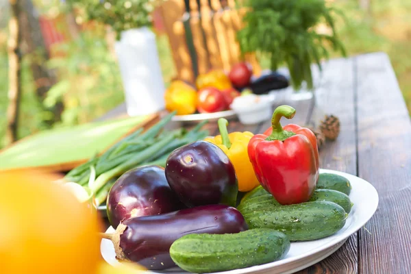 Pimientos, berenjenas, pepino — Foto de Stock