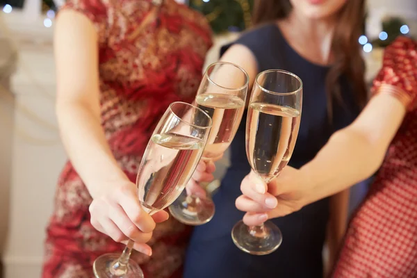 Женщины с бокалами шампанского — стоковое фото