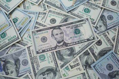 banknot beş ve 100 USD