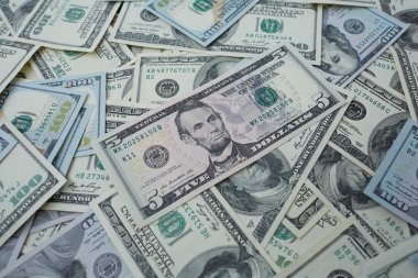 banknot beş ve 100 USD