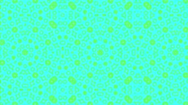 Kaleydoskop animasyonu, psikedelik ve hipnotik etkisi olan renkli grafik desen, renk değiştirip sola kayıyor, video kompozisyonları için uygun..