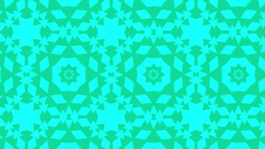 Kaleydoskop animasyonu, psikedelik ve hipnotik etkisi olan renkli grafik desen, renk değiştirip sola kayıyor, video kompozisyonları için uygun..