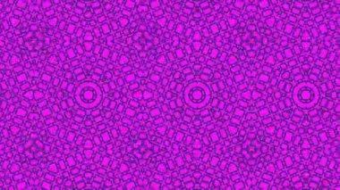 Kaleydoskop animasyonu, psikedelik ve hipnotik etkisi olan renkli grafik desen, renk değiştirip sola kayıyor, video kompozisyonları için uygun..