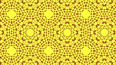 Kaleydoskop animasyonu, psikedelik ve hipnotik etkisi olan renkli grafik desen, renk değiştirip sola kayıyor, video kompozisyonları için uygun..