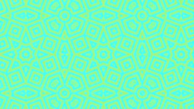 Kaleydoskop animasyonu, psikedelik ve hipnotik etkisi olan renkli grafik desen, renk değiştirip sola kayıyor, video kompozisyonları için uygun..