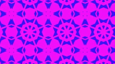 Kaleydoskop animasyonu, psikedelik ve hipnotik etkisi olan renkli grafik desen, renk değiştirip sola kayıyor, video kompozisyonları için uygun..