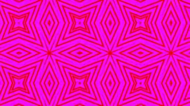 Kaleydoskop animasyonu, psikedelik ve hipnotik etkisi olan renkli grafik desen, renk değiştirip sola kayıyor, video kompozisyonları için uygun..