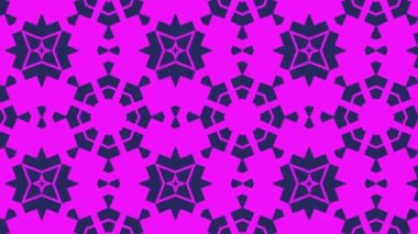 Kaleydoskop animasyonu, psikedelik ve hipnotik etkisi olan renkli grafik desen, renk değiştirip sola kayıyor, video kompozisyonları için uygun..