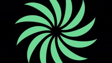 Merkezde görünen ve boyut olarak büyüyen grafiksel bir nesne, ta ki tüm arkaplanı kaplayana ve saat yönünde dönerken kaybolana kadar. Hareket üç kez gerçekleştirilir..