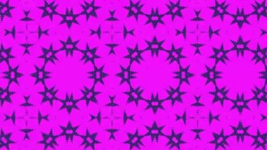 Kaleydoskop animasyonu, psikedelik ve hipnotik etkisi olan renkli grafik desen, renk değiştirip sola kayıyor, video kompozisyonları için uygun..