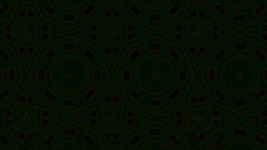 Kaleydoskop animasyonu, psikedelik ve hipnotik etkisi olan renkli grafik desen, renk değiştirip sola kayıyor, video kompozisyonları için uygun..