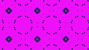 Kaleydoskop animasyonu, psikedelik ve hipnotik etkisi olan renkli grafik desen, renk değiştirip sola kayıyor, video kompozisyonları için uygun..
