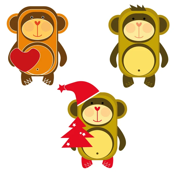 Ano novo macaco —  Vetores de Stock