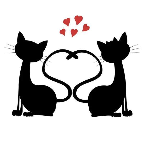 Chats mignons sont ici — Image vectorielle