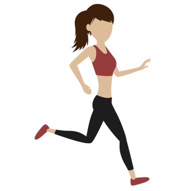 çalışan fitness kız