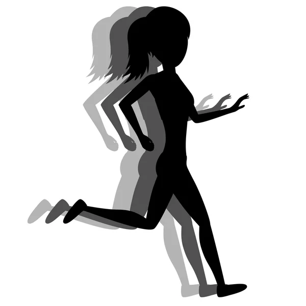 Running fitness girl — Stock Vector