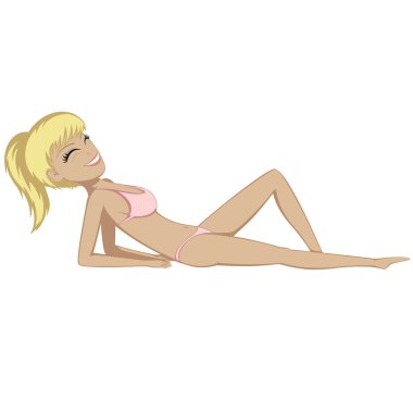 Güneşlenme kız (yaz)