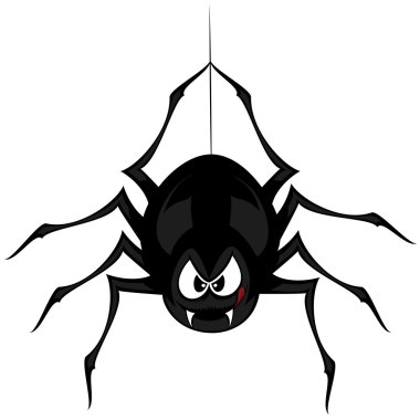 Funny freaky spider clipart