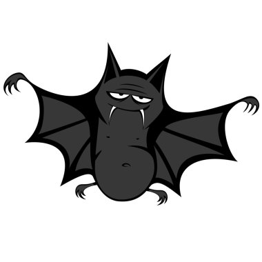 Funny freaky bat clipart