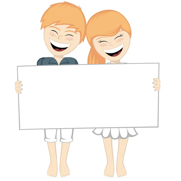 Una feliz pareja sonriendo — Vector de stock