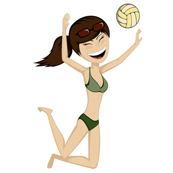 Volleyball girl — Stock Vector