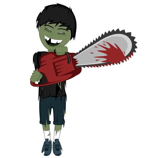 Zombie jongen met verrassing — Stockvector