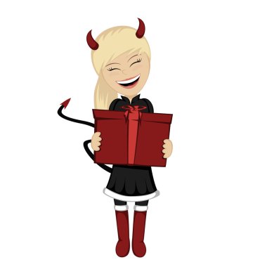 Noel şeytan kız sürpriz ile