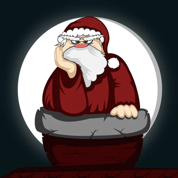 Santa in trouble — Stock Vector