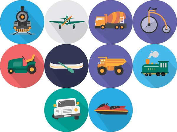 Conjunto de iconos de transporte — Vector de stock