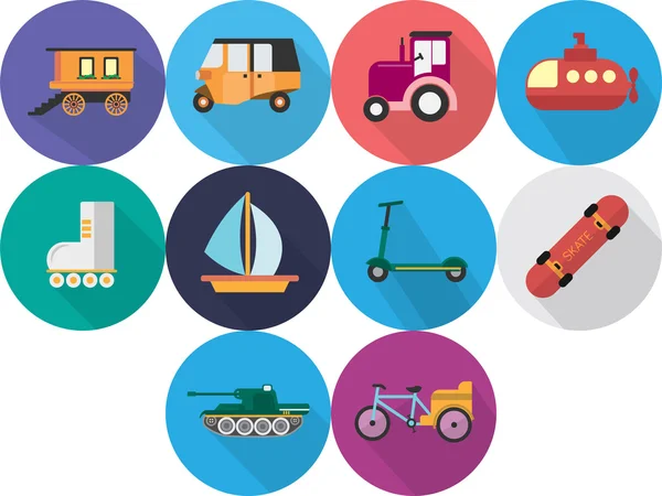 Conjunto de iconos de transporte — Vector de stock