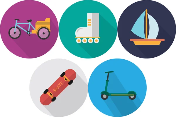 Transportation Icons Set — Stock Vector