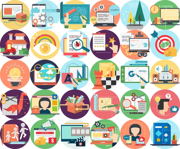Creative Process Icons Royalty Free Stock Illustrations