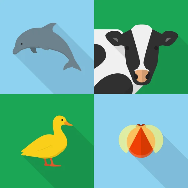 Sada ikon zvířat — Stockový vektor