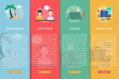 Tatil ve Recreations dikey Banner kavramı